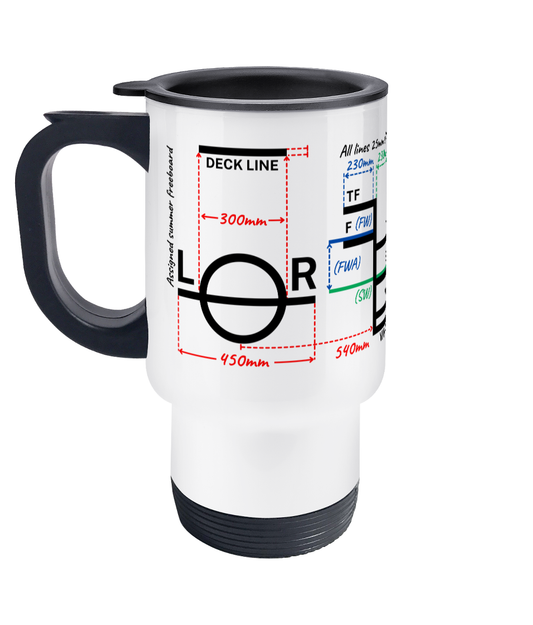 Travel mug, Plimsoll line Lloyds Register (LR) Great Harbour Gifts