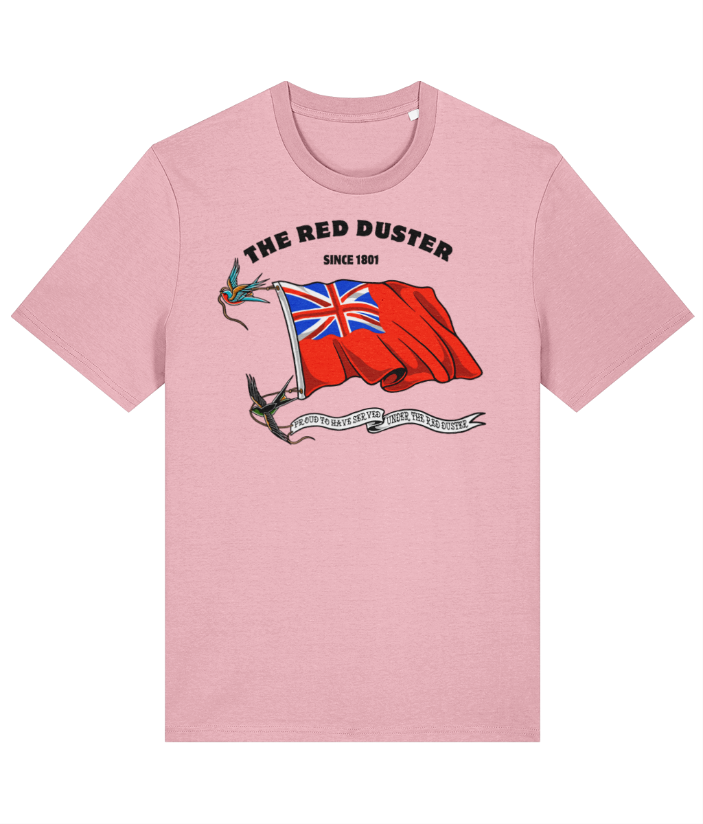 Organic cotton unisex t-shirt (Red duster and swallows)