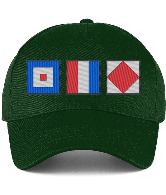 Cotton baseball cap (Embroidered nautical flags Whiskey, Tango, Foxtrot)