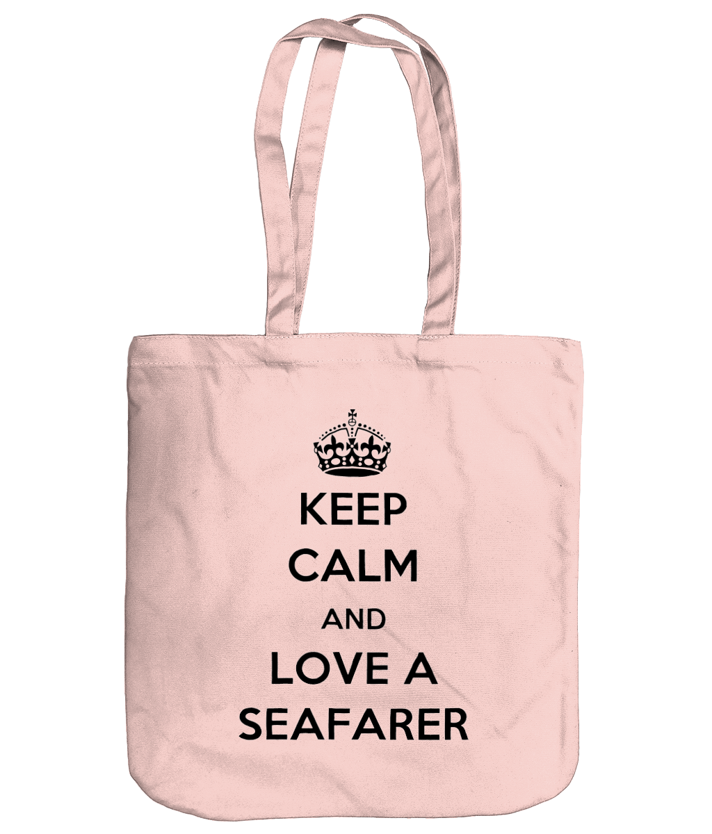 Organic cotton 'strong' tote bag (Keep Calm and Love a Seafarer)