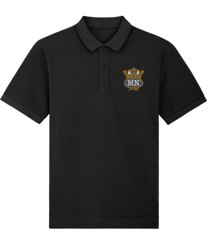 Organic cotton unisex polo shirt (Embroidered British Merchant Navy badge)