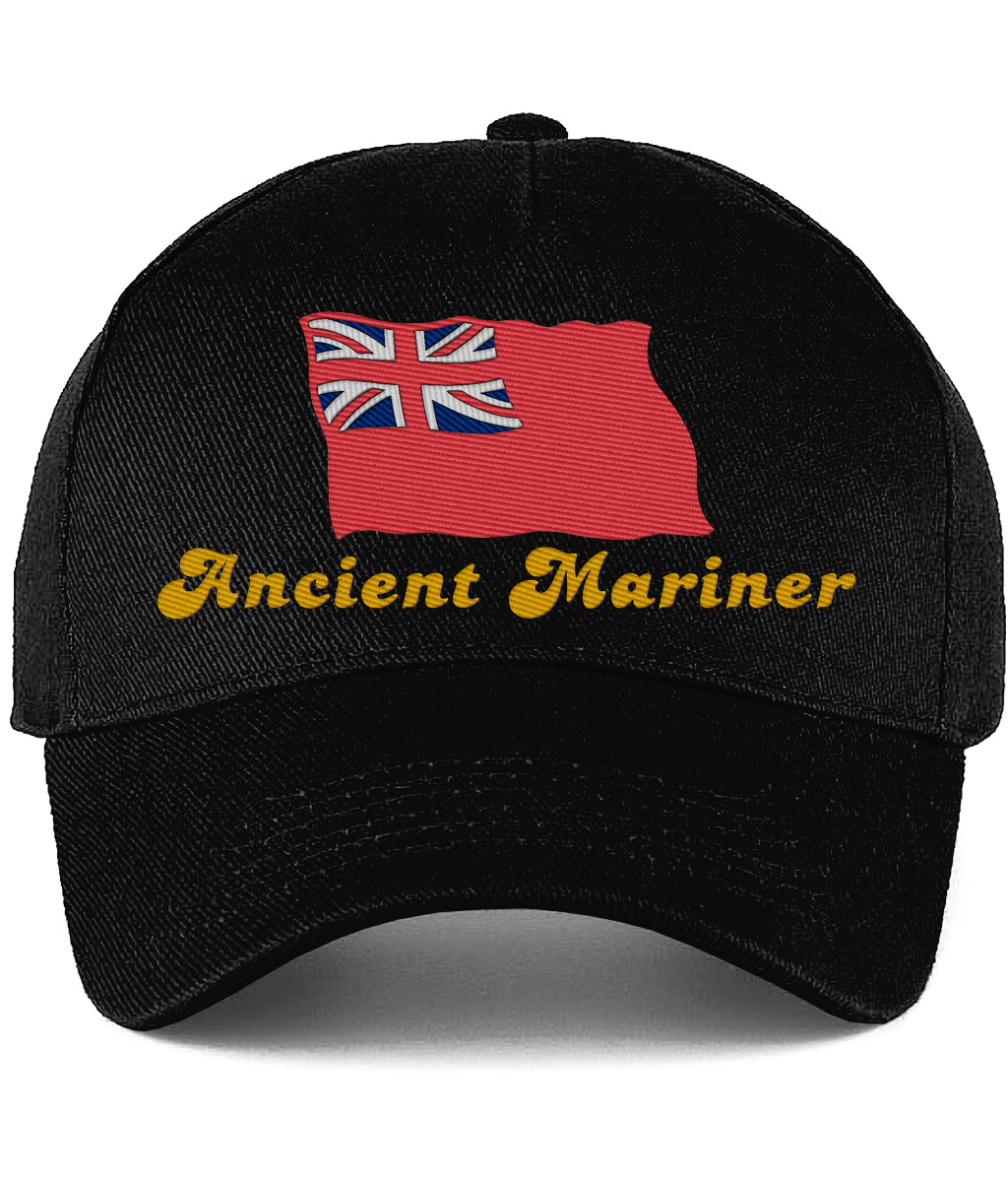 Cotton baseball cap (Embroidered Ancient Mariner and red ensign)