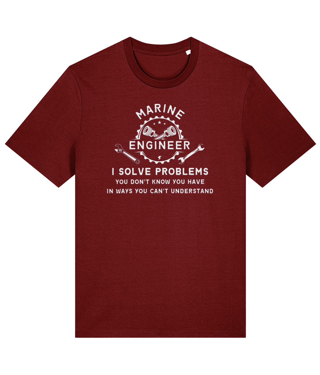 Organic cotton unisex t-shirt ( Marine engineer problem solver)