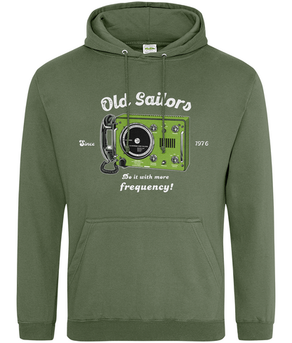 Ring-spun cotton unisex hoodie (Retro Sailor VHF radio)