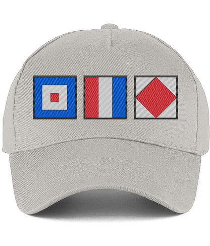 Cotton baseball cap (Embroidered nautical flags Whiskey, Tango, Foxtrot)