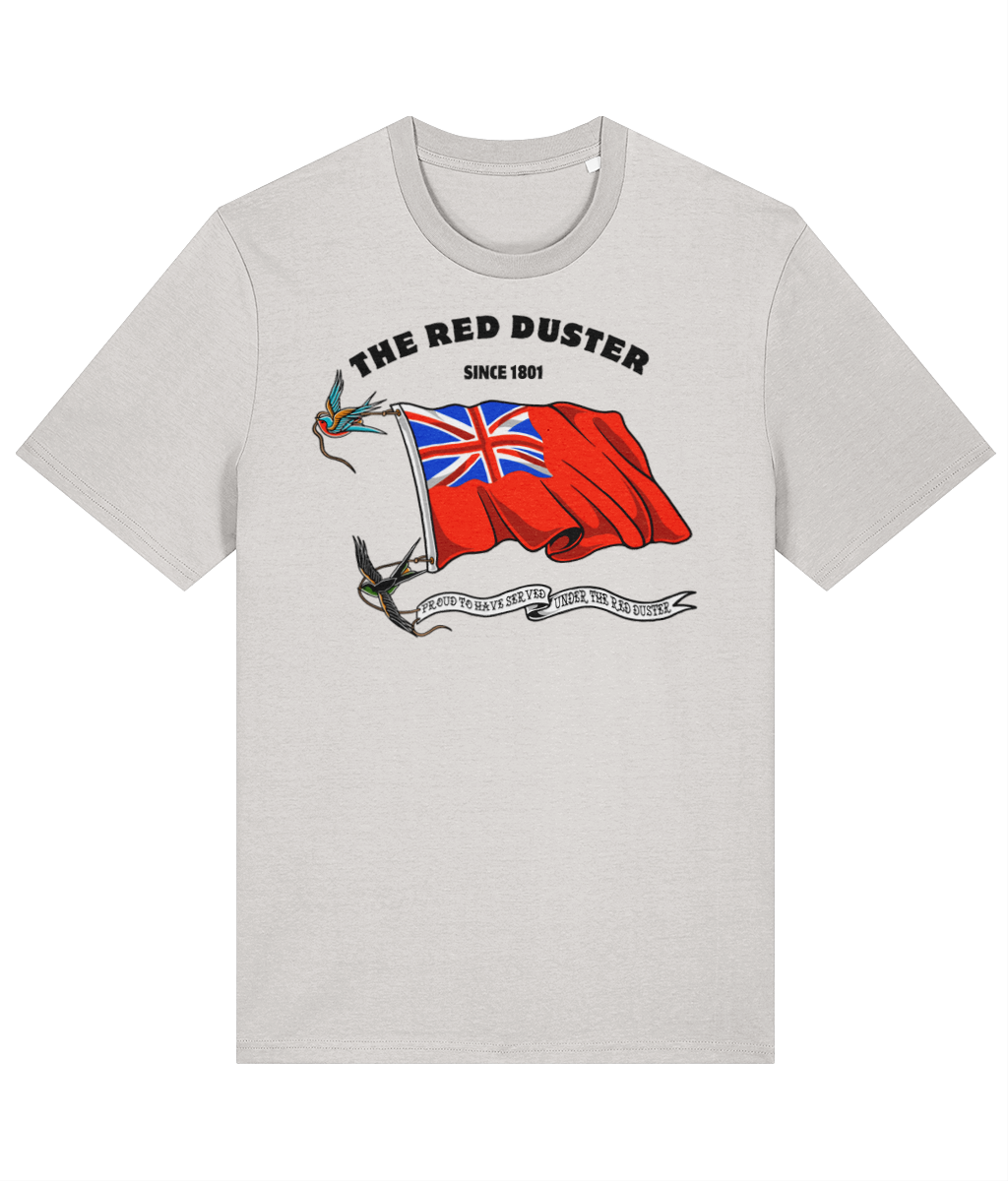 Organic cotton unisex t-shirt (Red duster and swallows)