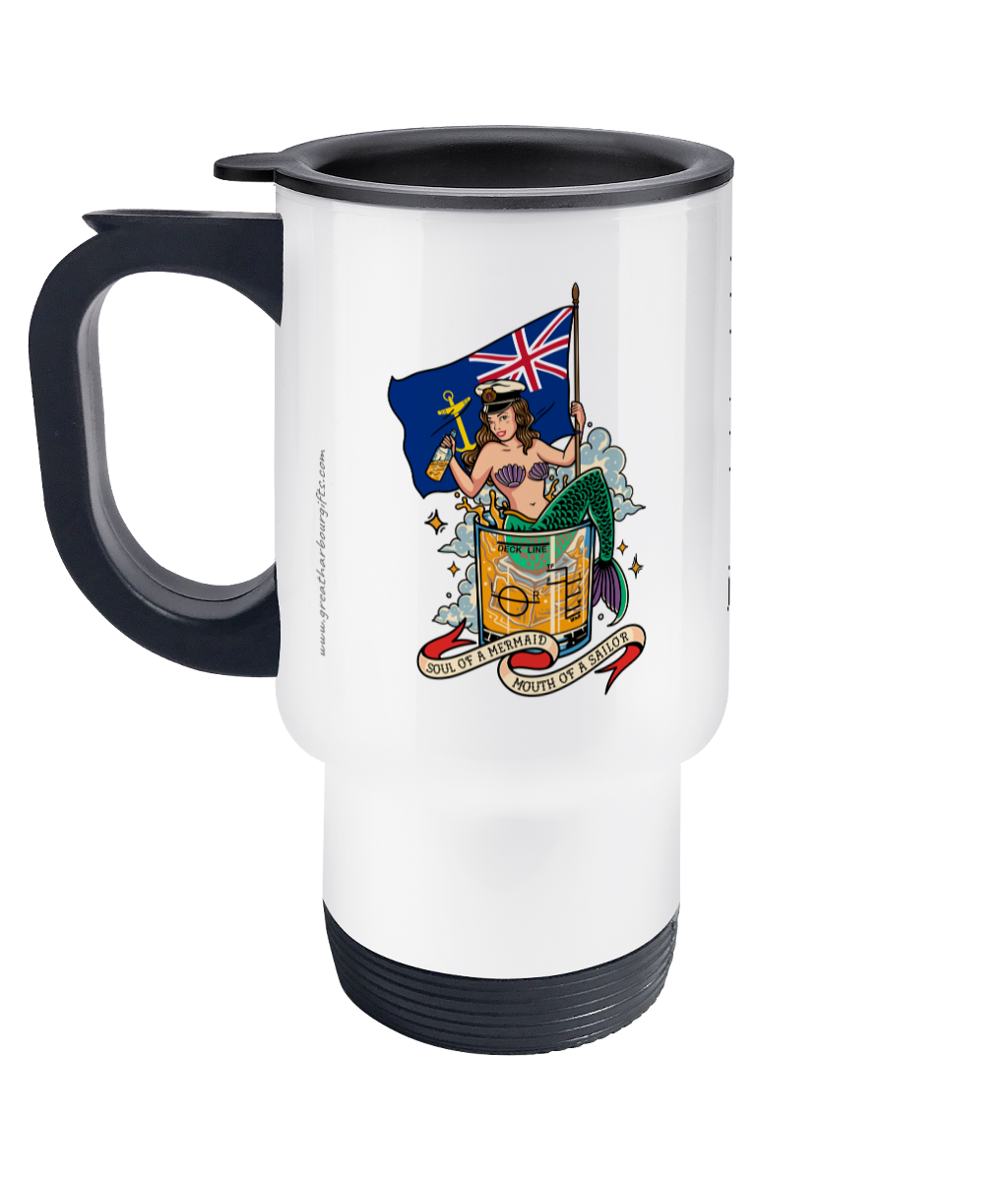 Travel Mug, Royal Fleet Auxiliary (Soul of a mermaid, mouth of a sailor)