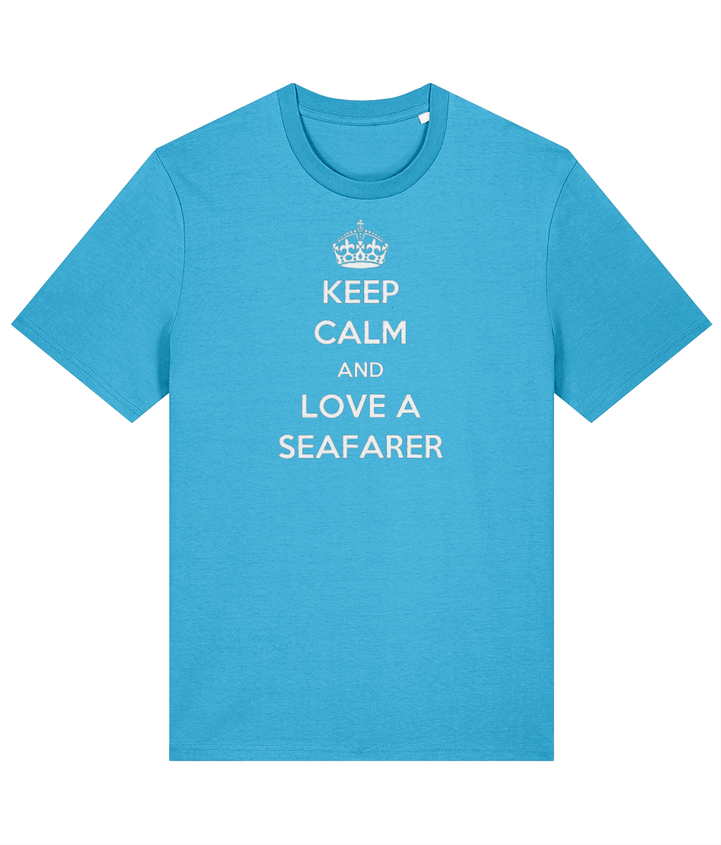 Organic cotton unisex t-shirt (Keep calm and love a seafarer)