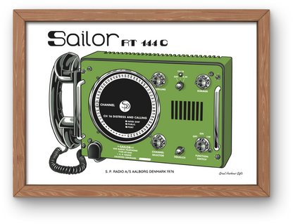 Framed wall art ( Vintage Sailor VHF radio RT144C)