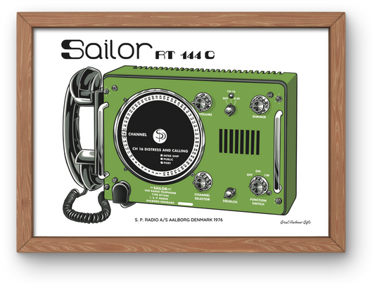 Framed wall art ( Vintage Sailor VHF radio RT144C)