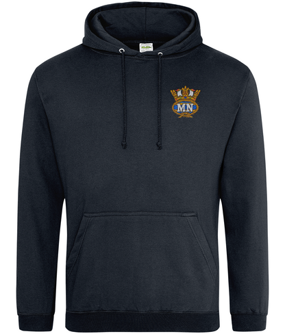 Ring-spun cotton unisex hoodie (Embroidered Merchant Navy crest)