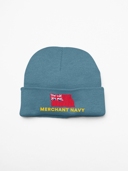 Cuffed Beanie (British Red ensign Merchant Navy)