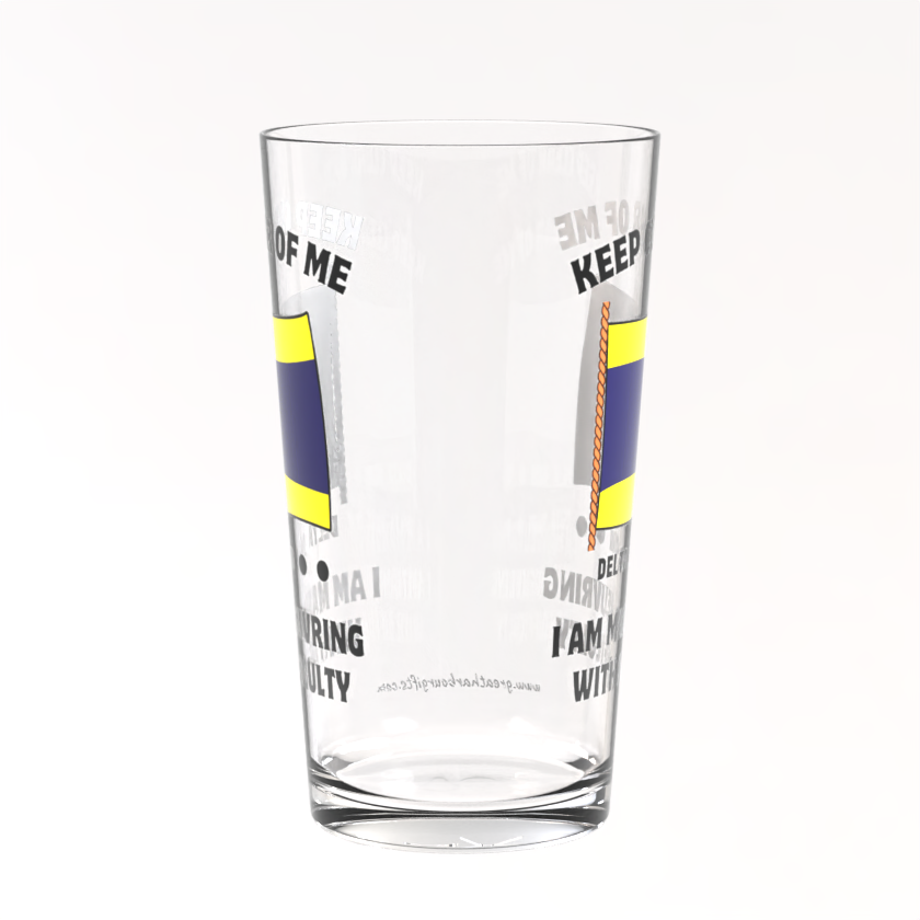 Pint Glass, (Delta flag) Keep clear of me; I am manoeuvring with difficulty