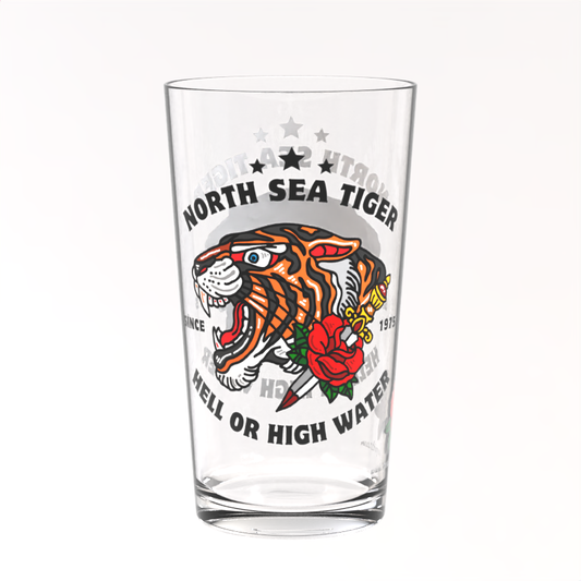 Pint glass, North Sea Tiger